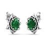 Emerald Earrings: 1 1/2 Carat Emerald Earrings Image-4