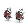 Garnet Earrings: 2 Carat Garnet Earrings Image-3