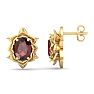 Garnet Earrings: 2 Carat Garnet Earrings Image-1
