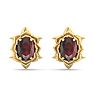 Garnet Earrings: 2 Carat Garnet Earrings Image-2