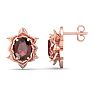Garnet Earrings: 2 Carat Garnet Earrings Image-1