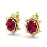 Ruby Earrings: 2 Carat Ruby Earrings Image-3