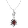 Garnet Necklace: 1 Carat Garnet Necklace Image-1