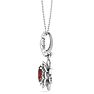 Garnet Necklace: 1 Carat Garnet Necklace Image-3