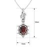 Garnet Necklace: 1 Carat Garnet Necklace Image-5