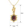 Garnet Necklace: 1 Carat Garnet Necklace Image-5