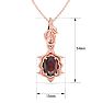 Garnet Necklace: 1 Carat Garnet Necklace Image-5