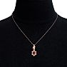 Garnet Necklace: 1 Carat Garnet Necklace Image-6