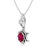 Ruby Necklace: 1 Carat Ruby Necklace Image-2