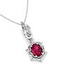 Ruby Necklace: 1 Carat Ruby Necklace Image-4