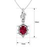 Ruby Necklace: 1 Carat Ruby Necklace Image-5