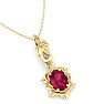 Ruby Necklace: 1 Carat Ruby Necklace Image-4