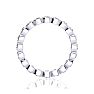 2 1/4 Carat Round Diamond Bezel Set Eternity Ring In 14 Karat White Gold, Ring Size 4 Image-3