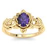 Amethyst Ring: 3/4 Carat Amethyst Ring Image-1