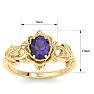Amethyst Ring: 3/4 Carat Amethyst Ring Image-5