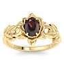 Garnet Ring: 1 Carat Garnet Ring Image-1