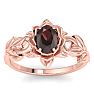 Garnet Ring: 1 Carat Garnet Ring Image-1