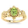 Peridot Ring: 1 Carat Peridot Ring Image-1