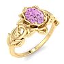 Pink Topaz Ring: 1 Carat Pink Topaz Ring Image-2