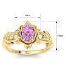 Pink Topaz Ring: 1 Carat Pink Topaz Ring Image-5