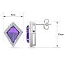 Amethyst Earrings: 2 1/5 Carat Amethyst and Diamond Earrings Image-5