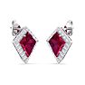 Ruby Earrings: 2 1/5 Carat Ruby and Diamond Earrings Image-4