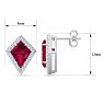 Ruby Earrings: 2 1/5 Carat Ruby and Diamond Earrings Image-5