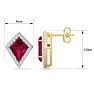 Ruby Earrings: 2 1/5 Carat Ruby and Diamond Earrings Image-5