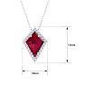 Ruby Necklace: 1 3/4 Carat Ruby and Diamond Necklace Image-5