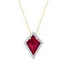 Ruby Necklace: 1 3/4 Carat Ruby and Diamond Necklace Image-1