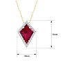 Ruby Necklace: 1 3/4 Carat Ruby and Diamond Necklace Image-5