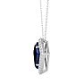 Sapphire Necklace: 1 3/4 Carat Sapphire and Diamond Necklace Image-3