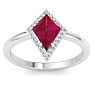 Ruby Ring: 1 3/4 Carat Ruby and Diamond Ring Image-1