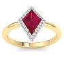 Ruby Ring: 1 3/4 Carat Ruby and Diamond Ring Image-1