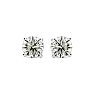 3 Carat Diamond Stud Earrings With Fiery Diamonds In Solid 14 Karat White Gold Image-2