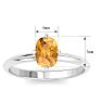 Citrine Ring: 1 Carat Citrine Ring Image-5