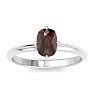 Garnet Ring: 1 Carat Garnet Ring Image-1