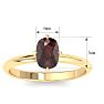 Garnet Ring: 1 Carat Garnet Ring Image-5
