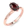 Garnet Ring: 1 Carat Garnet Ring Image-2