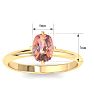 1 Carat Antique Cushion Shape Morganite Ring In 14K Yellow Gold Image-5