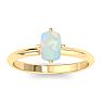 1 Carat Antique Cushion Shape Opal Ring In 14K Yellow Gold Image-1