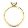 1 Carat Antique Cushion Shape Opal Ring In 14K Yellow Gold Image-3