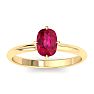 Ruby Ring: 1 Carat Ruby Ring Image-1