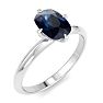 Sapphire Ring: 1 Carat Sapphire Ring Image-2