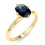 Sapphire Ring: 1 Carat Sapphire Ring Image-2