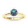 1 Carat Cushion Shape Mystic Topaz Ring In 14 Karat Yellow Gold Image-1