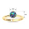 1 Carat Cushion Shape Mystic Topaz Ring In 14 Karat Yellow Gold Image-5