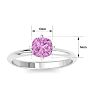 Pink Topaz Ring: 1 Carat Pink Topaz Ring Image-5