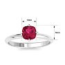 Ruby Ring: 1 Carat Ruby Ring Image-5