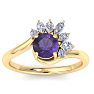 Amethyst Ring: 1 1/4 Carat Amethyst and Diamond Ring Image-1